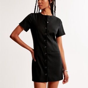 A&F Mara Short Sleeve Black Dress